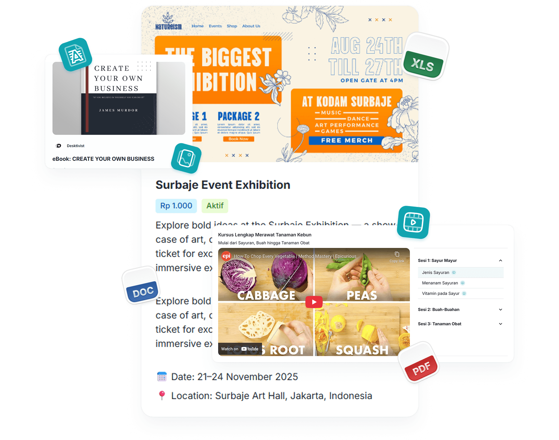 🛍️ Jual Skillmu: Kursus, eBook, Event, dan Lainnya mockup